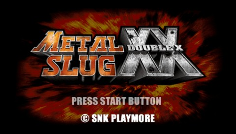 Metal Slug XX title screen for PSP